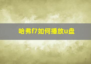 哈弗f7如何播放u盘