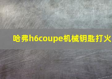 哈弗h6coupe机械钥匙打火