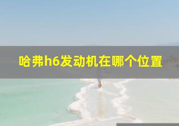 哈弗h6发动机在哪个位置