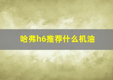 哈弗h6推荐什么机油