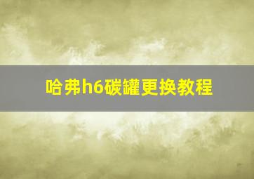 哈弗h6碳罐更换教程