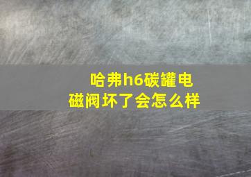 哈弗h6碳罐电磁阀坏了会怎么样