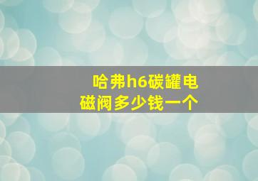 哈弗h6碳罐电磁阀多少钱一个