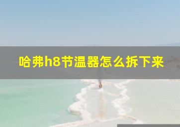 哈弗h8节温器怎么拆下来