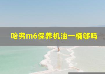 哈弗m6保养机油一桶够吗