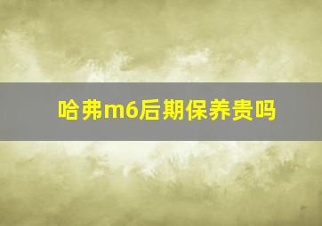 哈弗m6后期保养贵吗