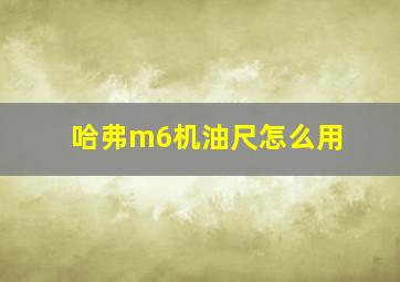 哈弗m6机油尺怎么用