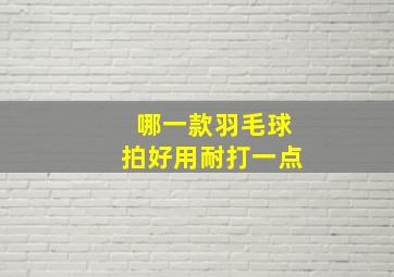 哪一款羽毛球拍好用耐打一点