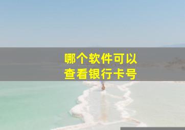 哪个软件可以查看银行卡号