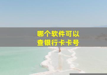 哪个软件可以查银行卡卡号