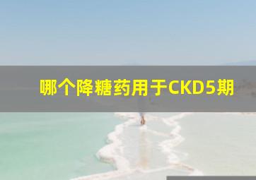 哪个降糖药用于CKD5期