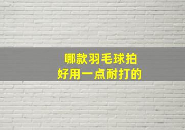 哪款羽毛球拍好用一点耐打的