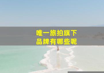 唯一旅拍旗下品牌有哪些呢