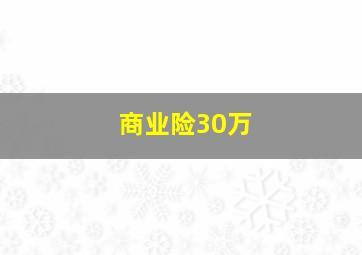 商业险30万