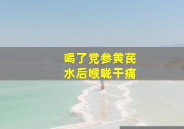 喝了党参黄芪水后喉咙干痛