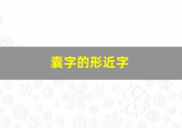 囊字的形近字