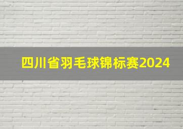 四川省羽毛球锦标赛2024