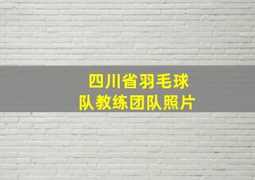 四川省羽毛球队教练团队照片