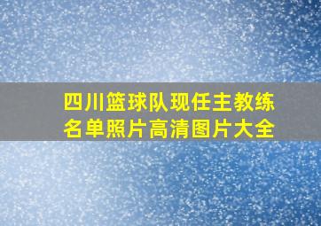 四川篮球队现任主教练名单照片高清图片大全