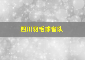 四川羽毛球省队