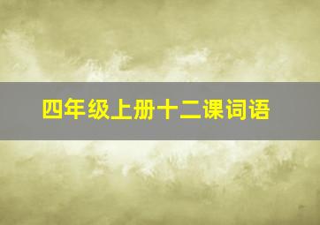 四年级上册十二课词语