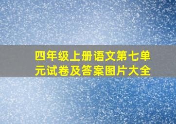 四年级上册语文第七单元试卷及答案图片大全