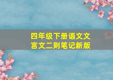 四年级下册语文文言文二则笔记新版