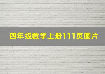 四年级数学上册111页图片