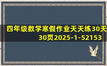 四年级数学寒假作业天天练30天30页2025-1-52153