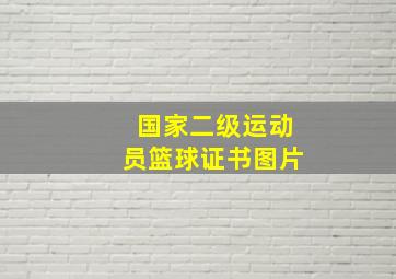 国家二级运动员篮球证书图片