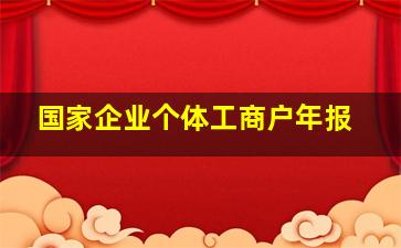 国家企业个体工商户年报