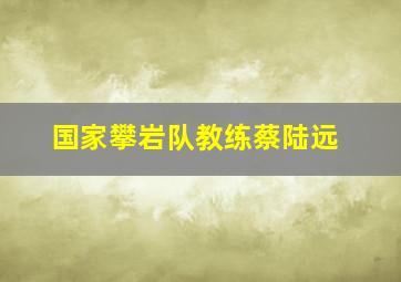 国家攀岩队教练蔡陆远