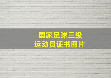 国家足球三级运动员证书图片