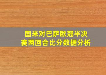 国米对巴萨欧冠半决赛两回合比分数据分析