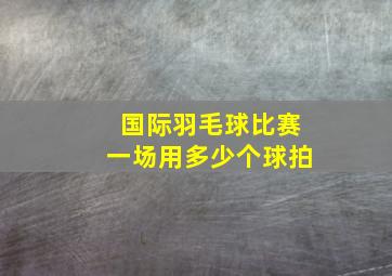 国际羽毛球比赛一场用多少个球拍