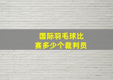 国际羽毛球比赛多少个裁判员