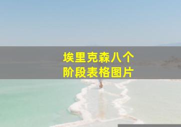 埃里克森八个阶段表格图片