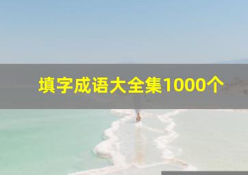 填字成语大全集1000个