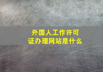 外国人工作许可证办理网站是什么