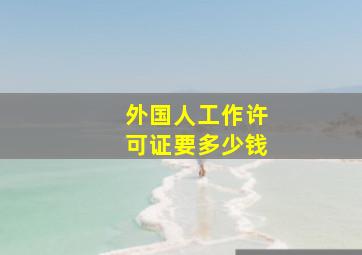 外国人工作许可证要多少钱