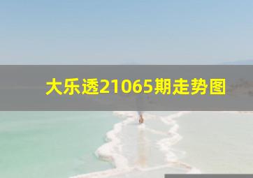 大乐透21065期走势图