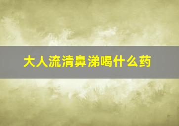 大人流清鼻涕喝什么药