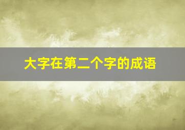 大字在第二个字的成语