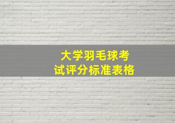 大学羽毛球考试评分标准表格