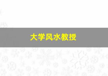 大学风水教授