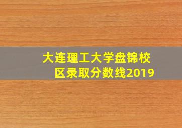 大连理工大学盘锦校区录取分数线2019