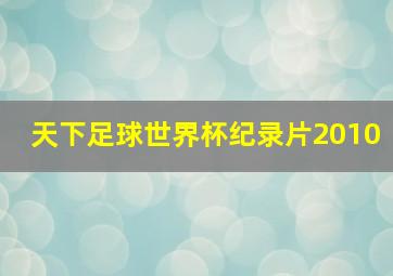 天下足球世界杯纪录片2010