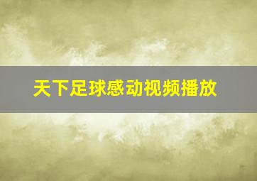 天下足球感动视频播放