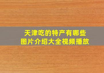 天津吃的特产有哪些图片介绍大全视频播放