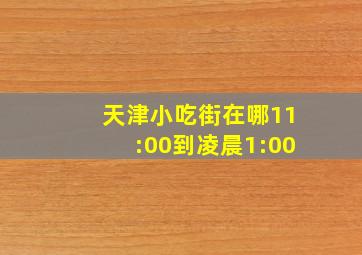 天津小吃街在哪11:00到凌晨1:00